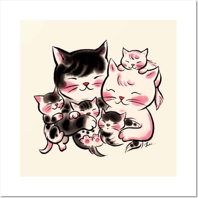 Cats family Wall Art by juliewu